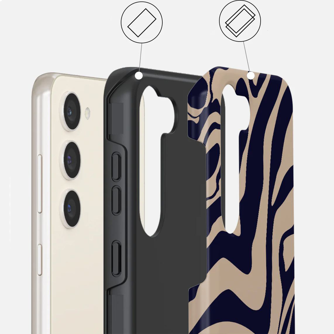 Ekskluzywne etui Burga Velvet Night Tough do Samsung Galaxy S24 Ultra, brązowo-granatowe